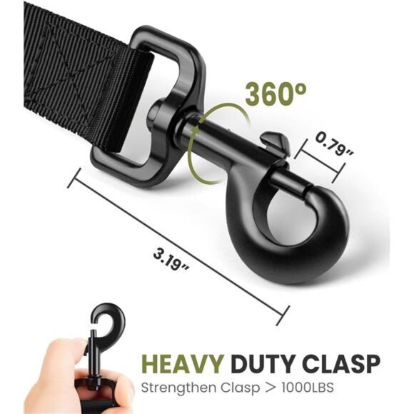 Bungee Dog Leash, Heavy Duty Dog Leash with Shock Absorption, 2 Padded Handles - Picture 4 of 7